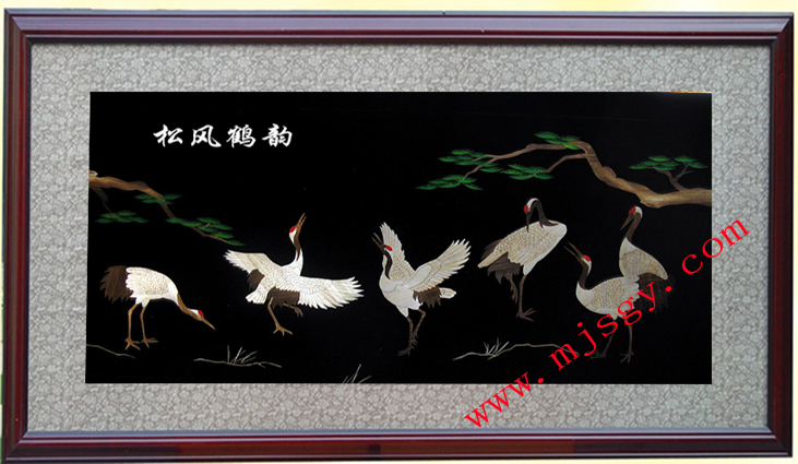 P013松風(fēng)鶴韻1*2米(圖1)